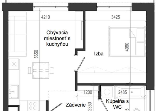 2 izbový byt B14 - 4F