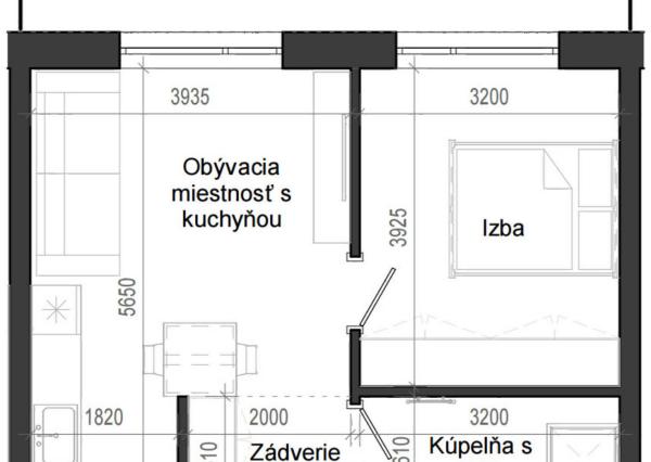 2 izbový byt B14 - 4E