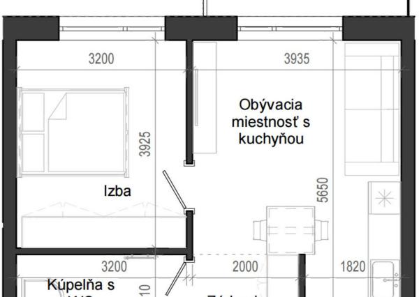 2 izbový byt B14 - 4D