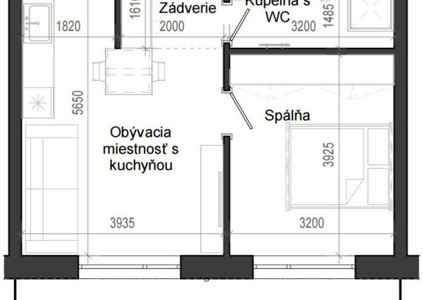 2 izbový byt B14 - 3H