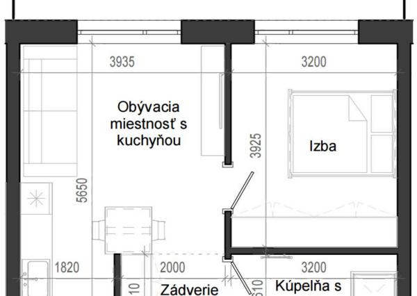 2 izbový byt B14 - 3E