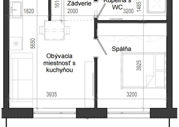 2 izbový byt B14 - 2H