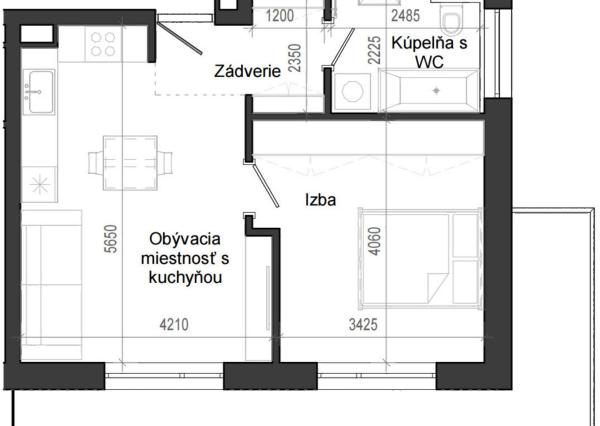 2 izbový byt B14 - 2G