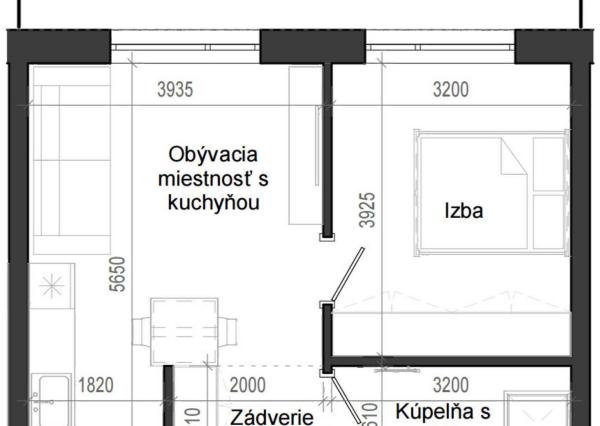 2 izbový byt B14 - 2E