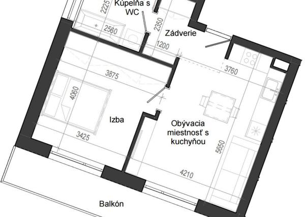 2 izbový byt B14 - 2A