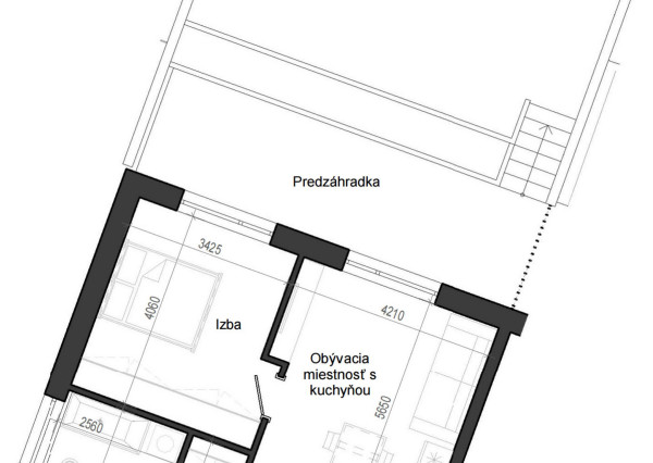 0 izbový byt B14 - 1B-OP