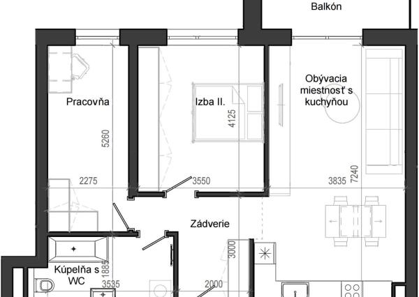 3 izbový byt B13 - 5E