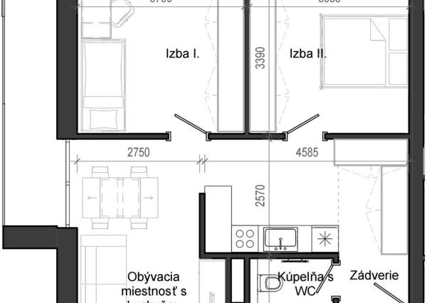 3 izbový byt B13 - 5C