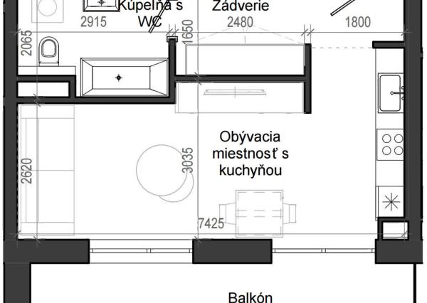 1 izbový byt B13 - 4H