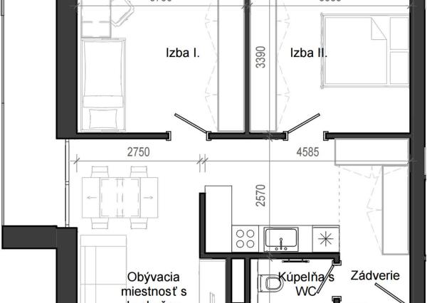 3 izbový byt B13 - 2C