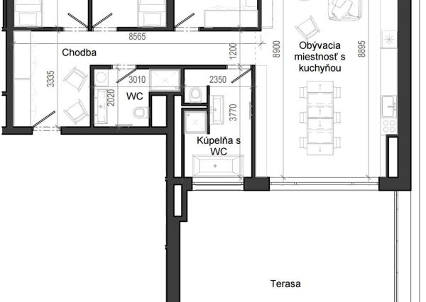 4 izbový byt B12 - 5C