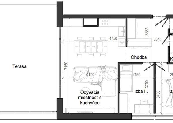 3 izbový byt B12 - 5A
