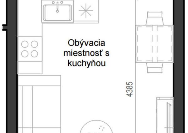 1 izbový byt B12 - 4B