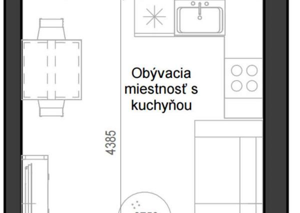 1 izbový byt B12 - 4A