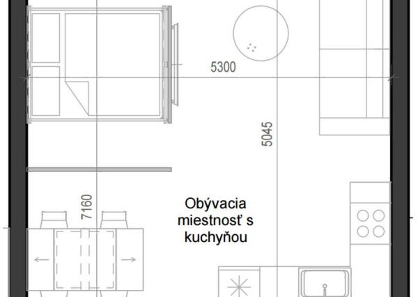1 izbový byt B12 - 3F