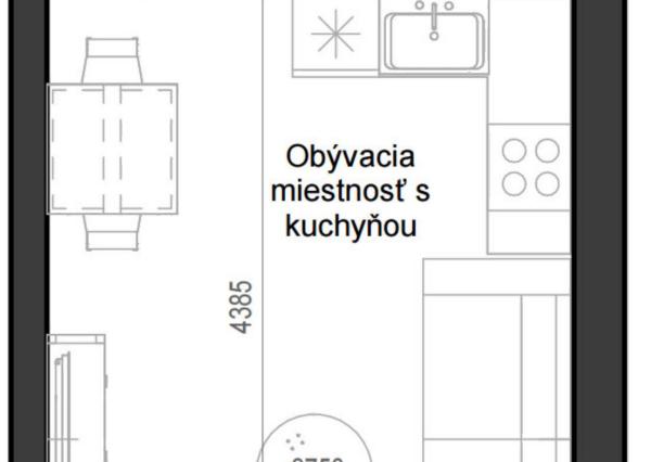 1 izbový byt B12 - 3A