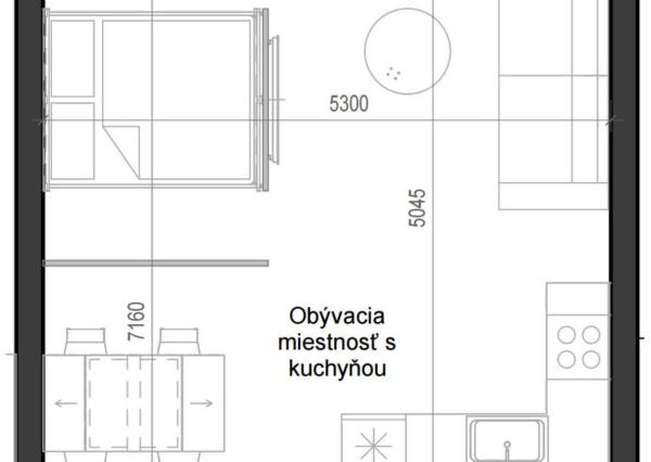 1 izbový byt B12 - 2F