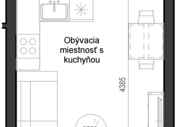 1 izbový byt B12 - 2B