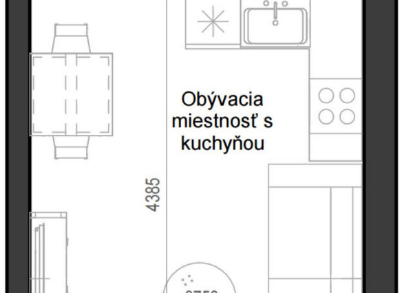 1 izbový byt B12 - 2A