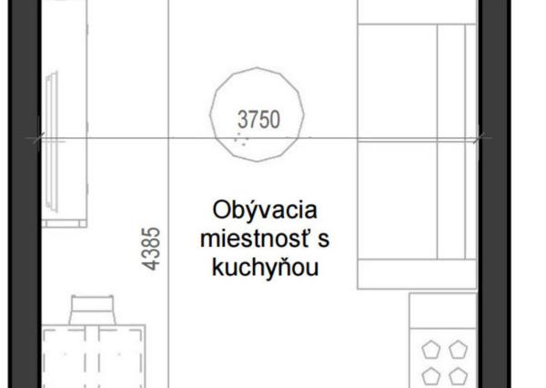 1 izbový byt B12 - 1F