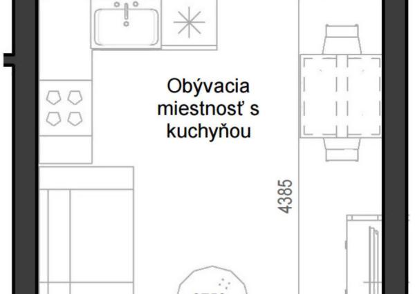 1 izbový byt B12 - 1B