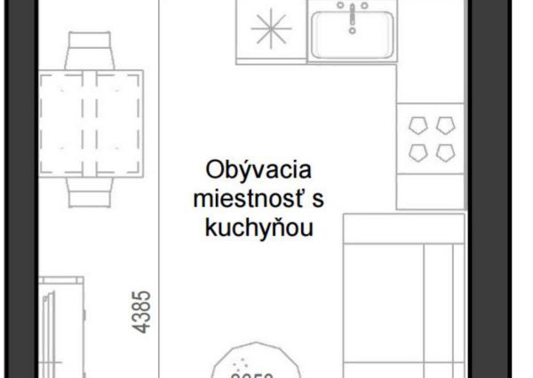 1 izbový byt B12 - 1A