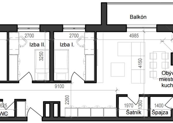 4 izbový byt B11 - 7C
