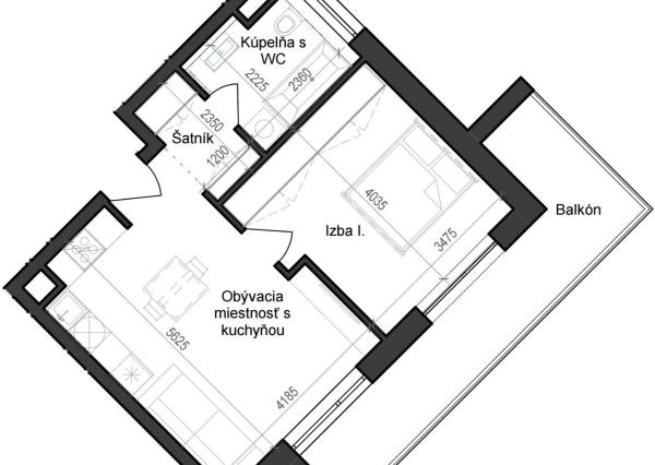 2 izbový byt B11 - 5G