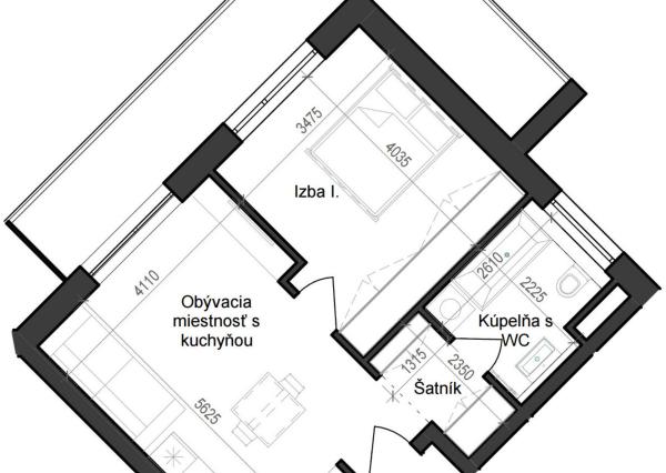 2 izbový byt B11 - 4F