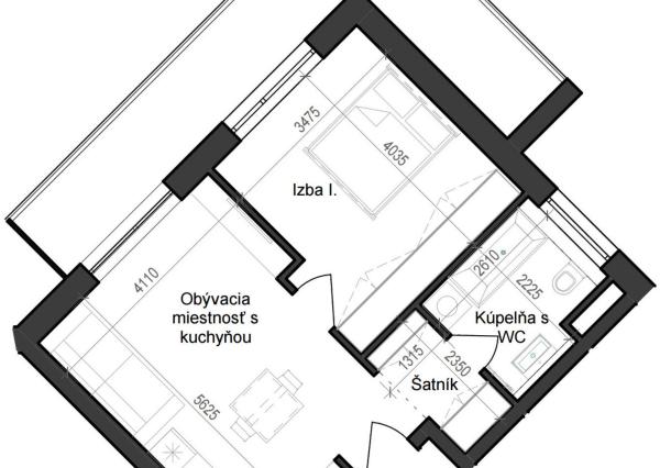 2 izbový byt B11 - 2F